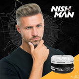 NISHMAN Cera Aqua Spider S5 - Keratin White 150g - Fijación Fuerte, Acabado Brillante y Estilizado Flexible para Todo Tipo de Cabello