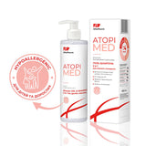 ELFA PHARM Atopi Med Gel-champú 2 en 1 para la limpieza de la piel atópica y extremadamente seca de bebés, niños y adultos 400 ml