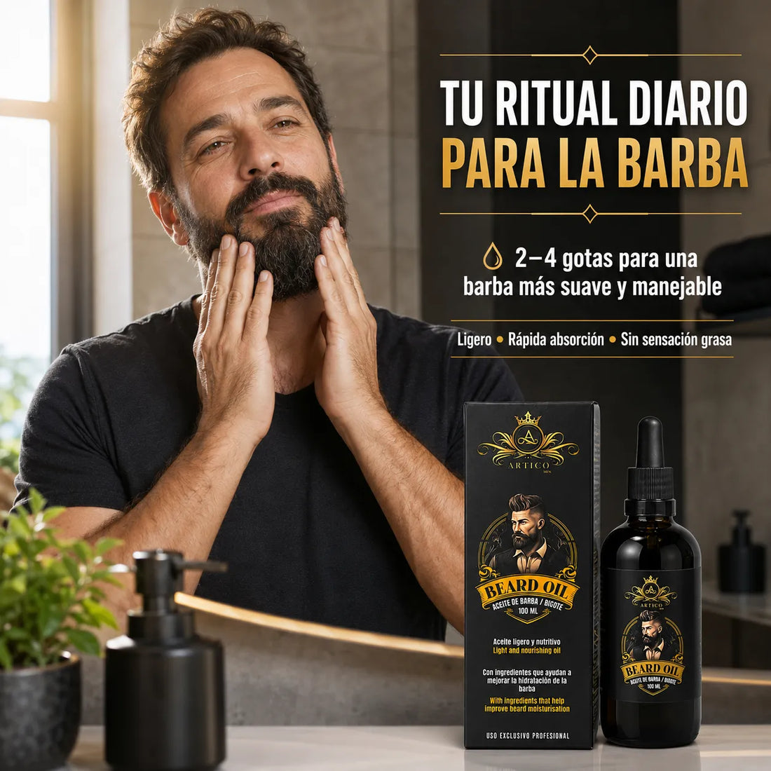 Ártico Men® – Aceite para la Barba Hidratante de Uso Diario 100ml