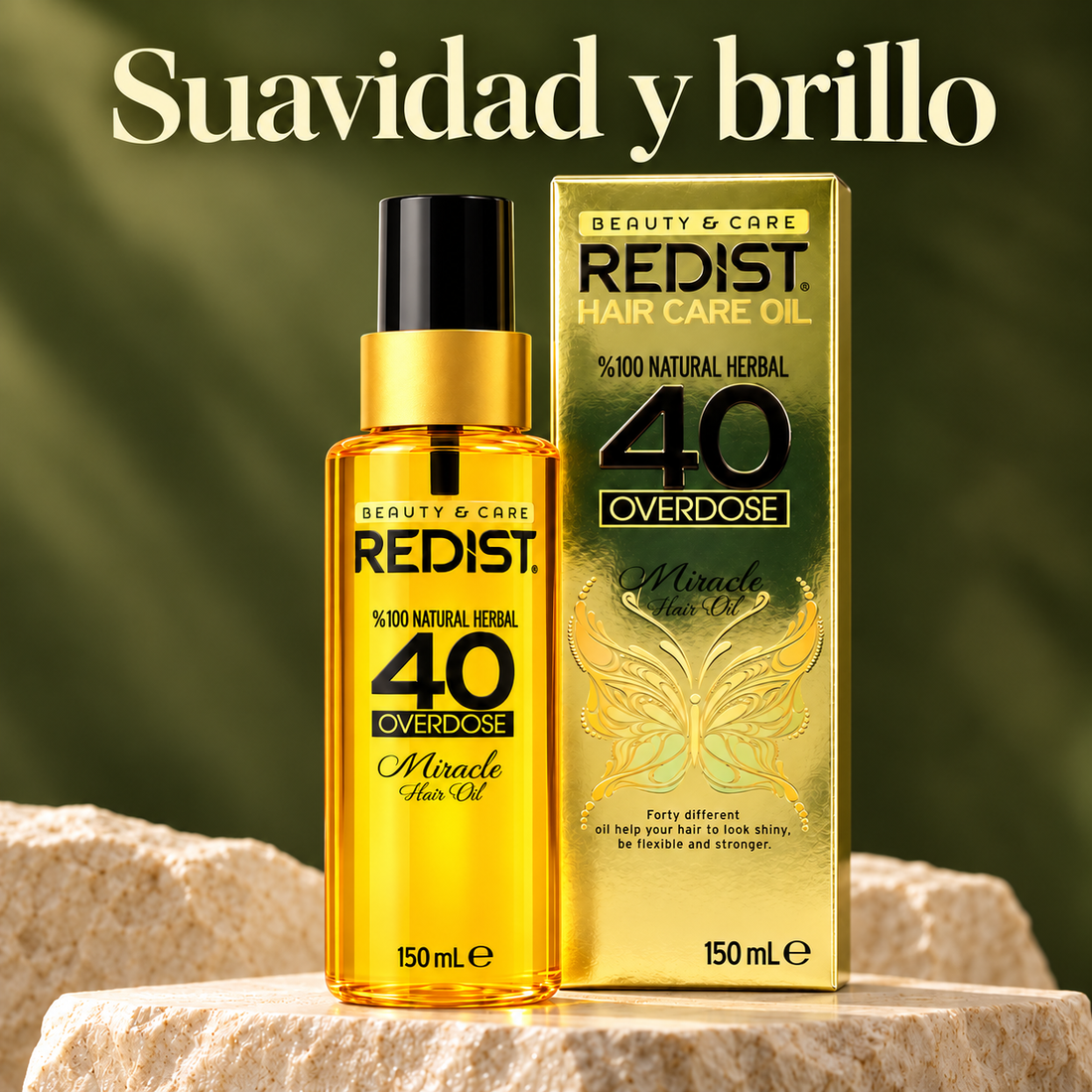 Redist – Aceite capilar Overdose 40 para suavidad y brillo 150 ml
