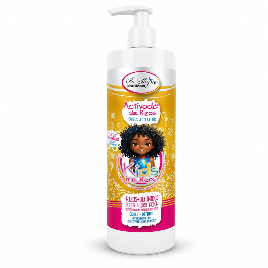 Be'Shyne Kids – Activador de Rizos Infantil para Rizos Definidos 500 ml