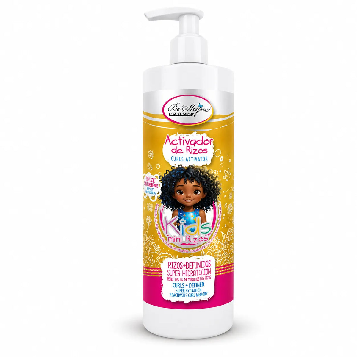 Be'Shyne Kids – Activador de Rizos Infantil para Rizos Definidos 500 ml