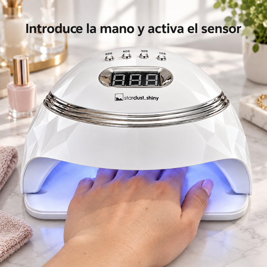 Star Dust – Lámpara de uñas UV LED Shiny Blanca 60 W