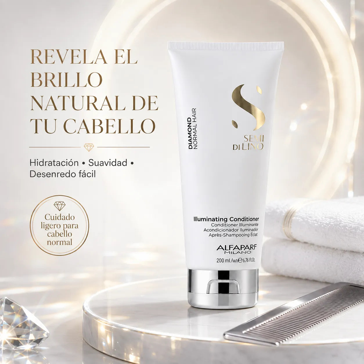 Alfaparf Milano – Acondicionador Iluminador para Cabello Normal 200ml y 1000ml