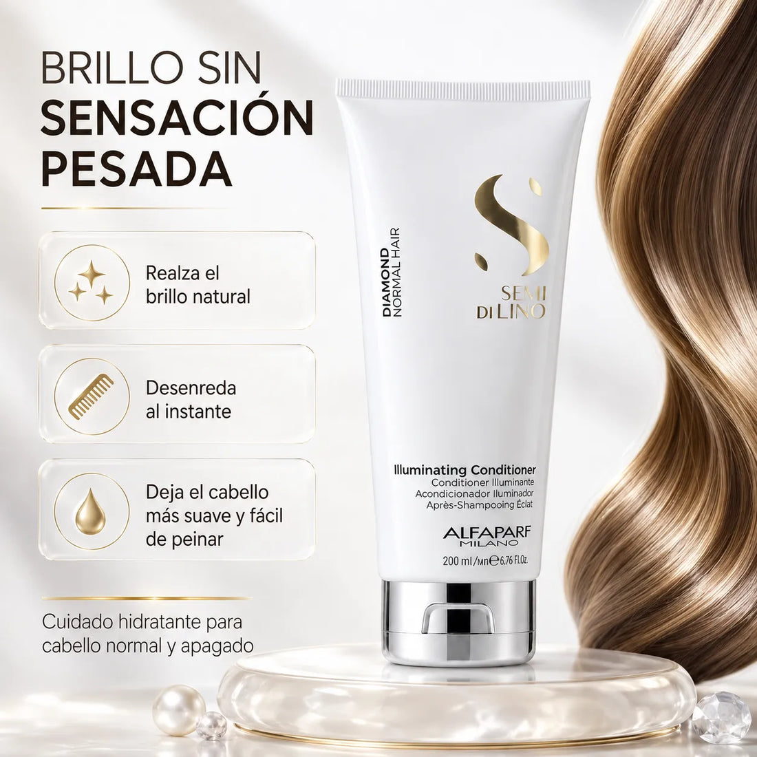Alfaparf Milano – Acondicionador Iluminador para Cabello Normal 200ml y 1000ml