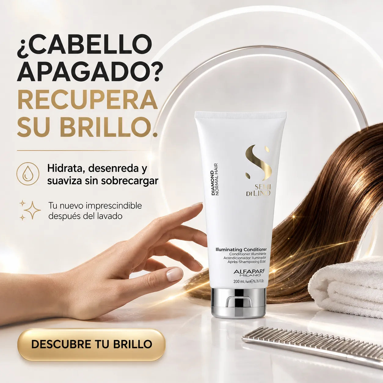 Alfaparf Milano – Acondicionador Iluminador para Cabello Normal 200ml y 1000ml