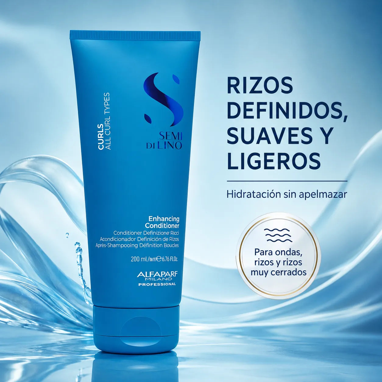 Alfaparf Semi di Lino – Acondicionador para cabello rizado definidor 200ml