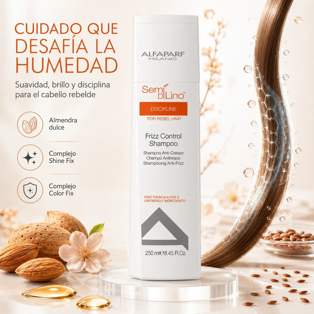 Alfaparf – Champô anti-frizz para cabelo rebelde 250ml