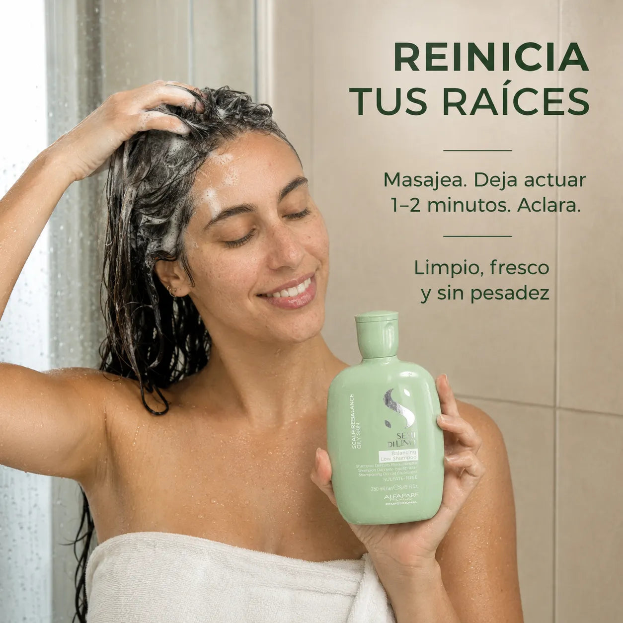Alfaparf Semi Di Lino – Champú para Cuero Cabelludo Graso Equilibrante 250 ml