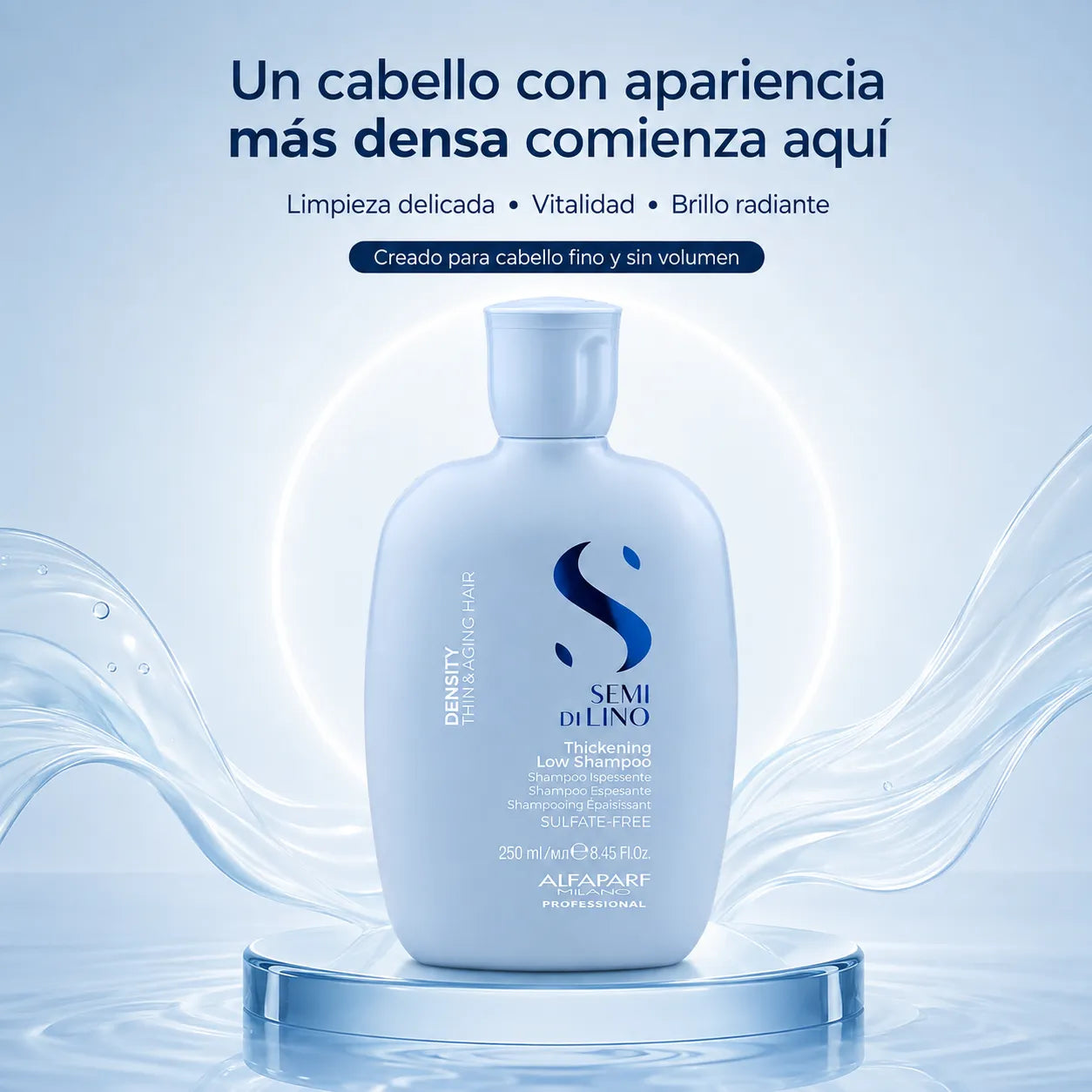Alfaparf Semi Di Lino – Champú para Cabello Fino con Efecto Densidad 250ml
