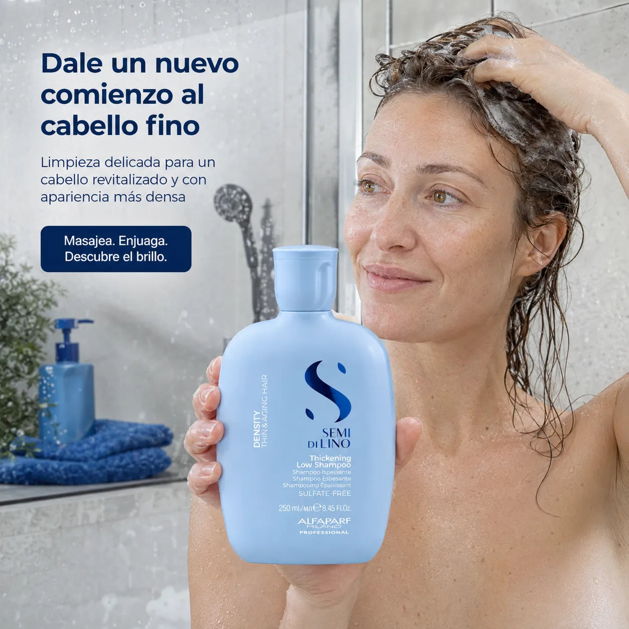 Alfaparf Semi Di Lino – Champú para Cabello Fino con Efecto Densidad 250ml