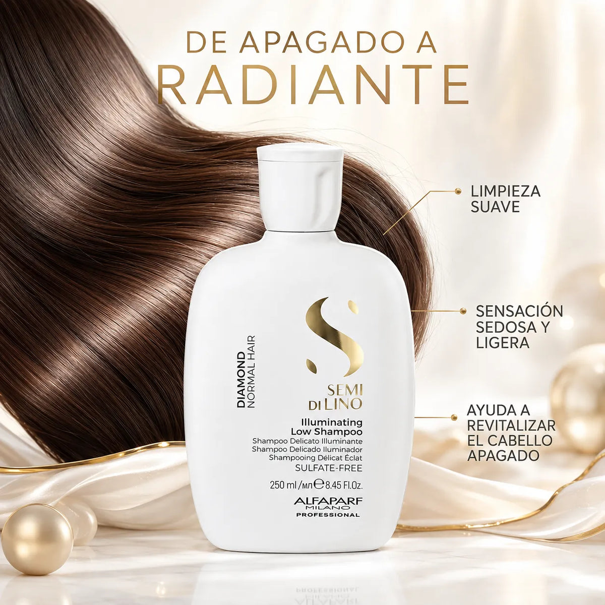 Alfaparf Semi Di Lino – Champô Iluminador para Cabelo Opaco 250ml