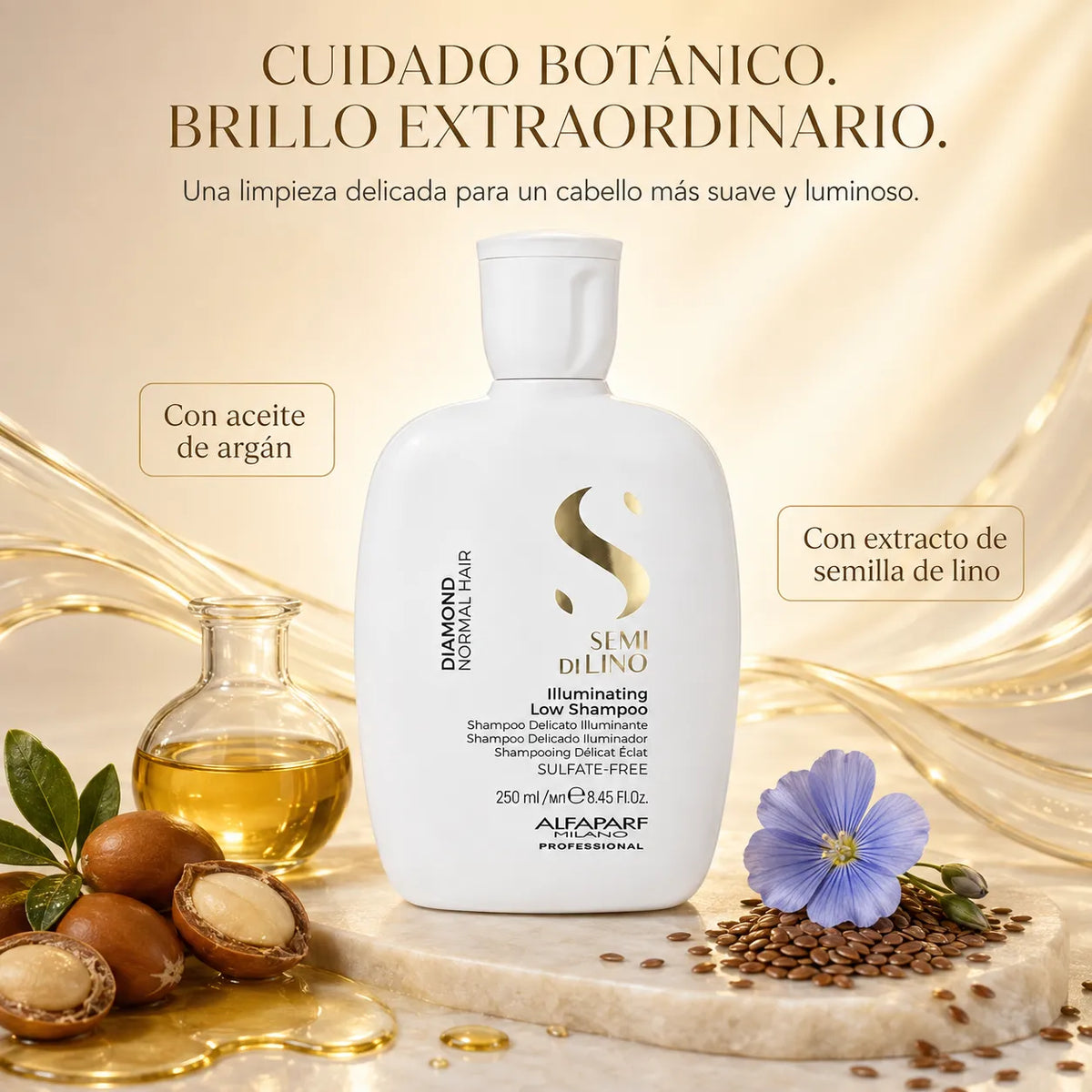 Alfaparf Semi Di Lino – Champô Iluminador para Cabelo Opaco 250ml