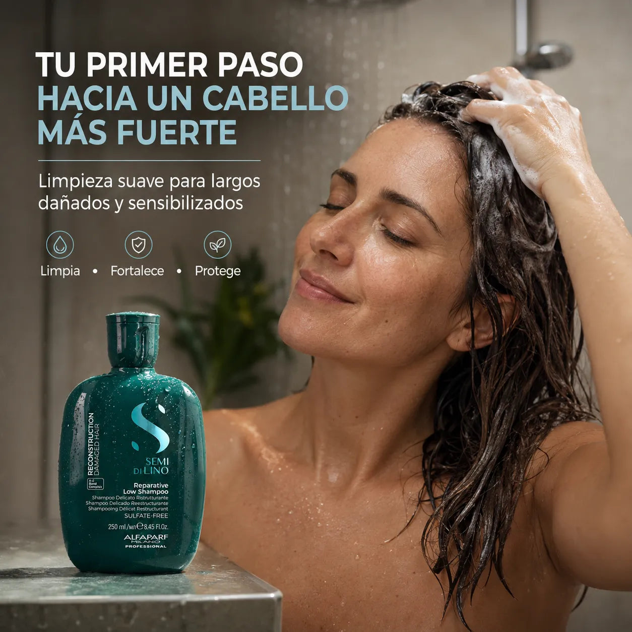 Alfaparf Semi di Lino – Champú reparador para cabello dañado 250 ml