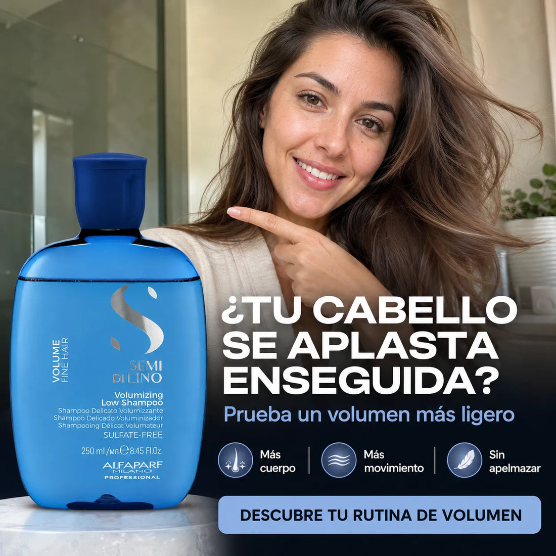 Alfaparf Milano – Semi di Lino Volume Champô Volumizador para Cabelos Finos 250 ml