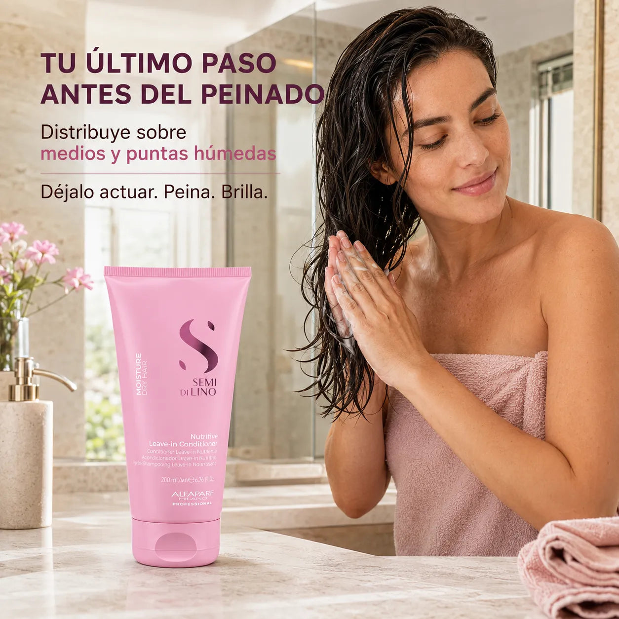 Alfaparf – Acondicionador nutritivo sin enjuague para cabello seco 200 ml / 1000 ml