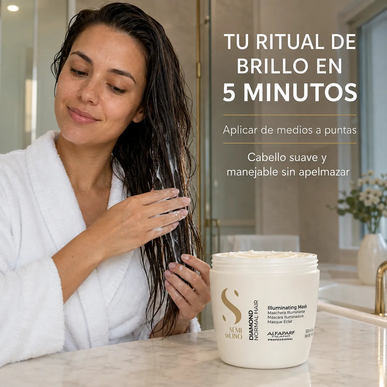 Alfaparf – Mascarilla iluminadora para cabello apagado 200/500 ml