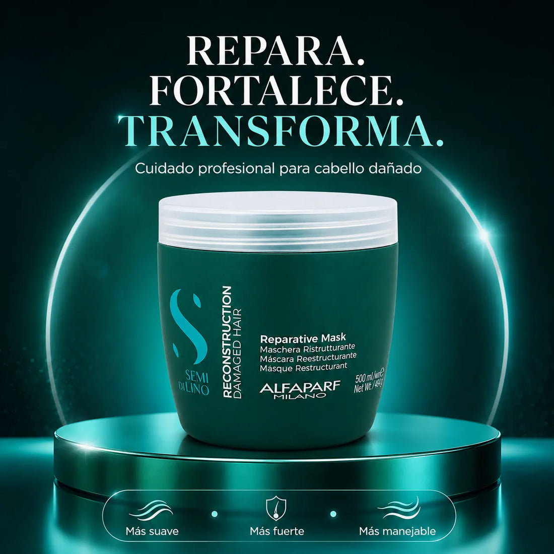 Alfaparf Semi Di Lino – Mascarilla para Cabello Dañado Reparadora 500 ml
