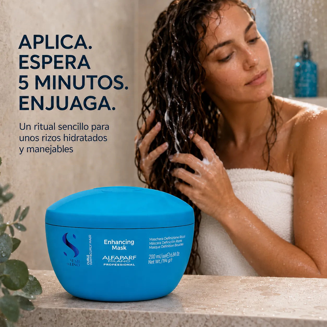 ALFAPARF – Mascarilla para Cabello Rizado de Definición e Hidratación 200 ml / 500 ml