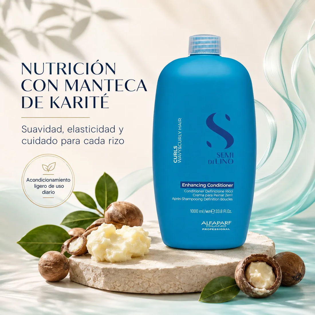 Alfaparf Milano Semi Di Lino Curls – Amaciador para cabelo encaracolado 1000 ml