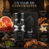 Lattafa – Perfume Árabe para Homem Asad Elixir de Longa Duração 100 ml + Atomizador 5 ml
