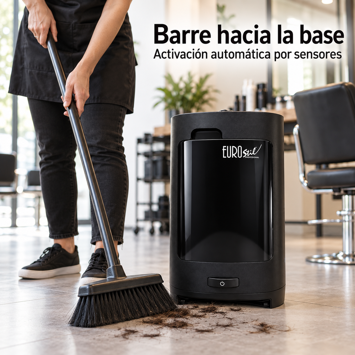 Eurostil – Aspirador de cabellos para peluquería 1400 W · 2,7 L