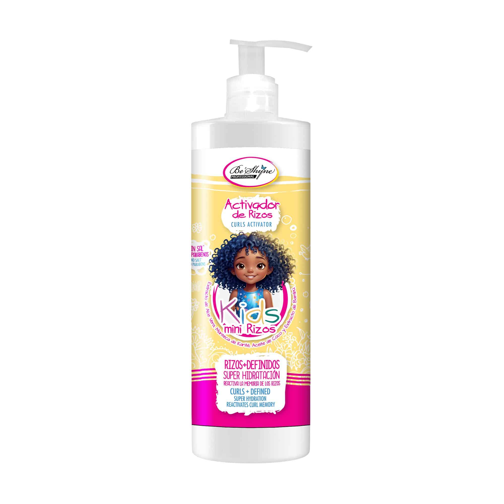 Be´Shyne®, Kit Rizos + Definidos, Mascarilla 1 kg, Champú, Activador de rizos y Spray desenredante.