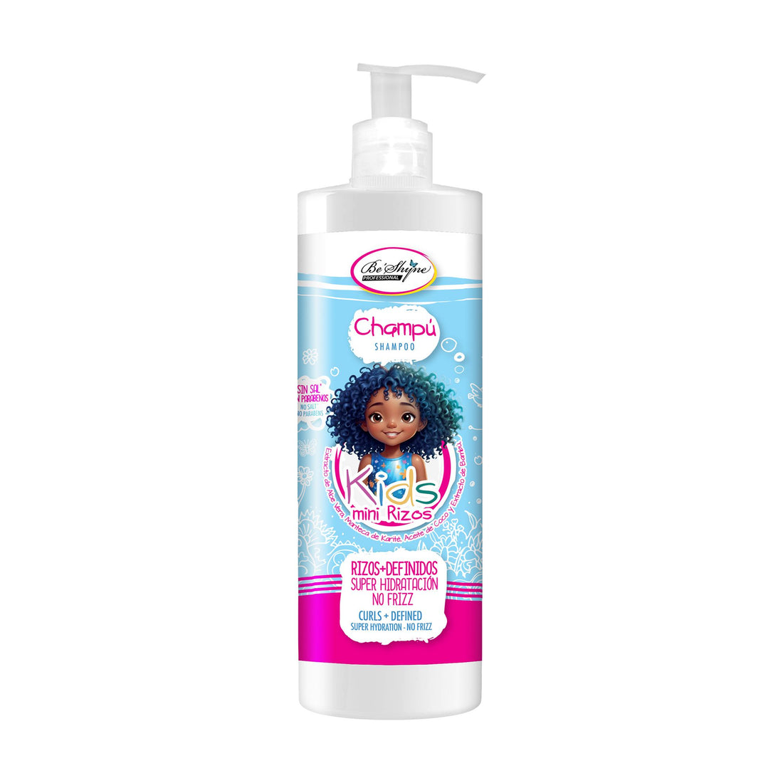 Be´Shyne®, Kit Rizos + Definidos, Mascarilla 1 kg, Champú, Activador de rizos y Spray desenredante.