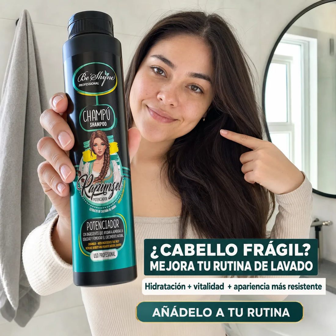 KIT RAPUNZEL, CHAMPÚ + MASCARILLA DE 500GR  Be´Shyne