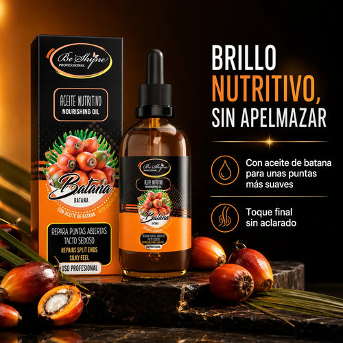 Be'Shyne – Aceite capilar nutritivo con batana para puntas secas 100 ml