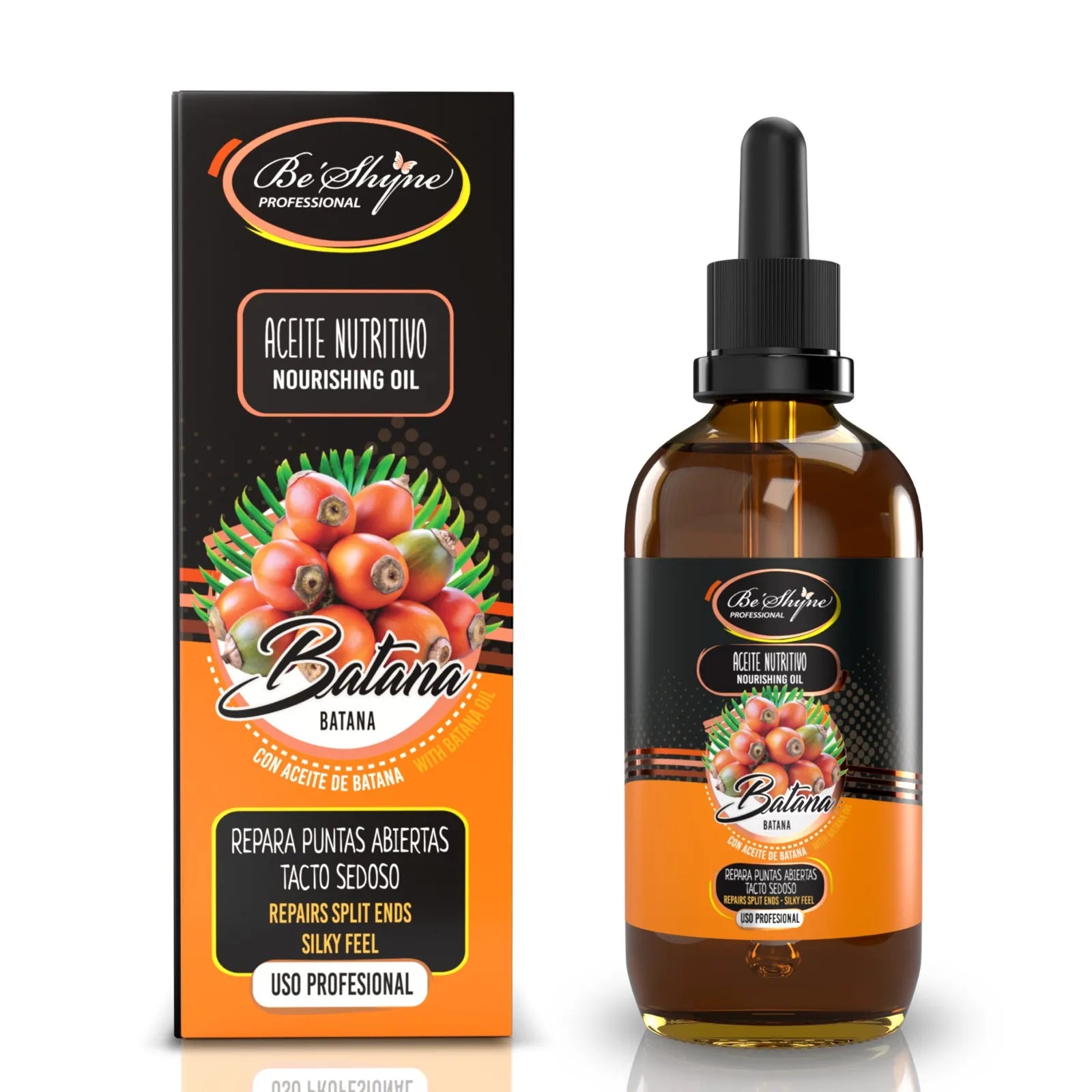 Be'Shyne – Aceite capilar nutritivo con batana para puntas secas 100 ml