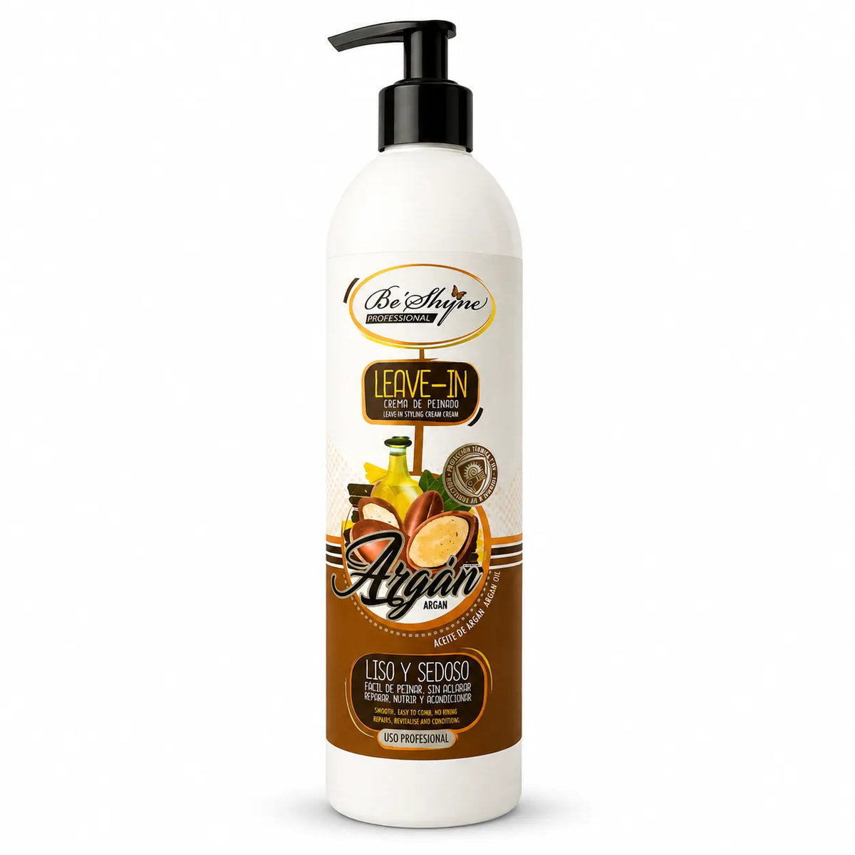 Be'Shyne – Crema de Peinado para Cabello Seco con Argán 500 ml