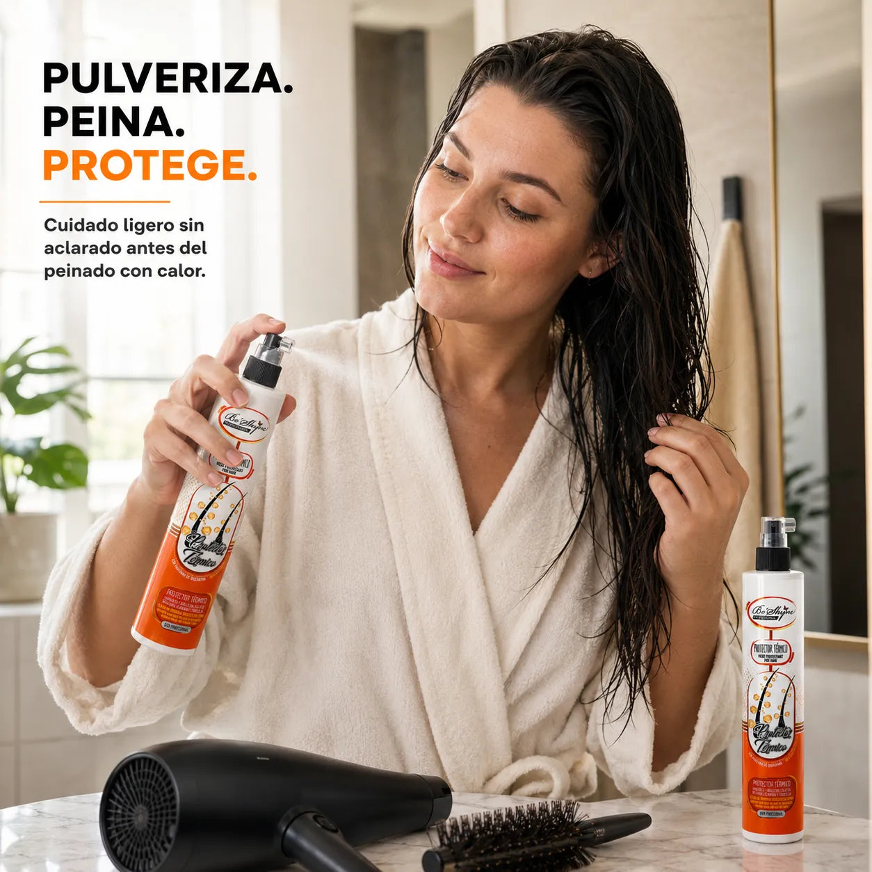 Be'Shyne – Spray Protector Térmico para un Cabello Suave y Manejable 250 ml