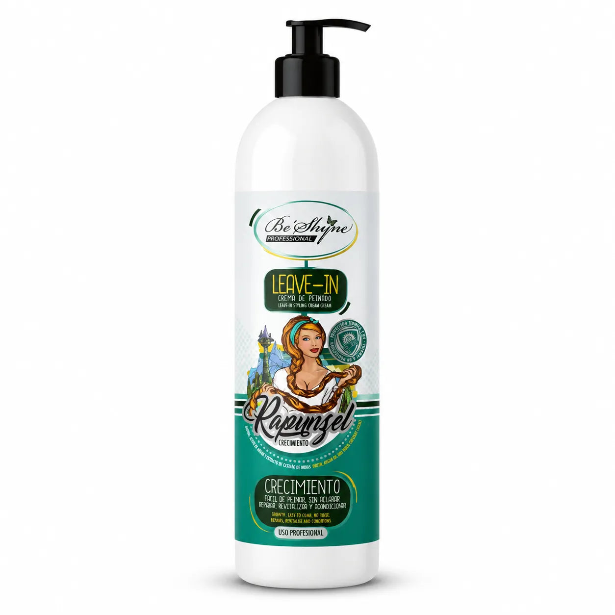Be'Shyne – Crema de Peinado Rapunzel sin Aclarado con Protección UV 500 ml