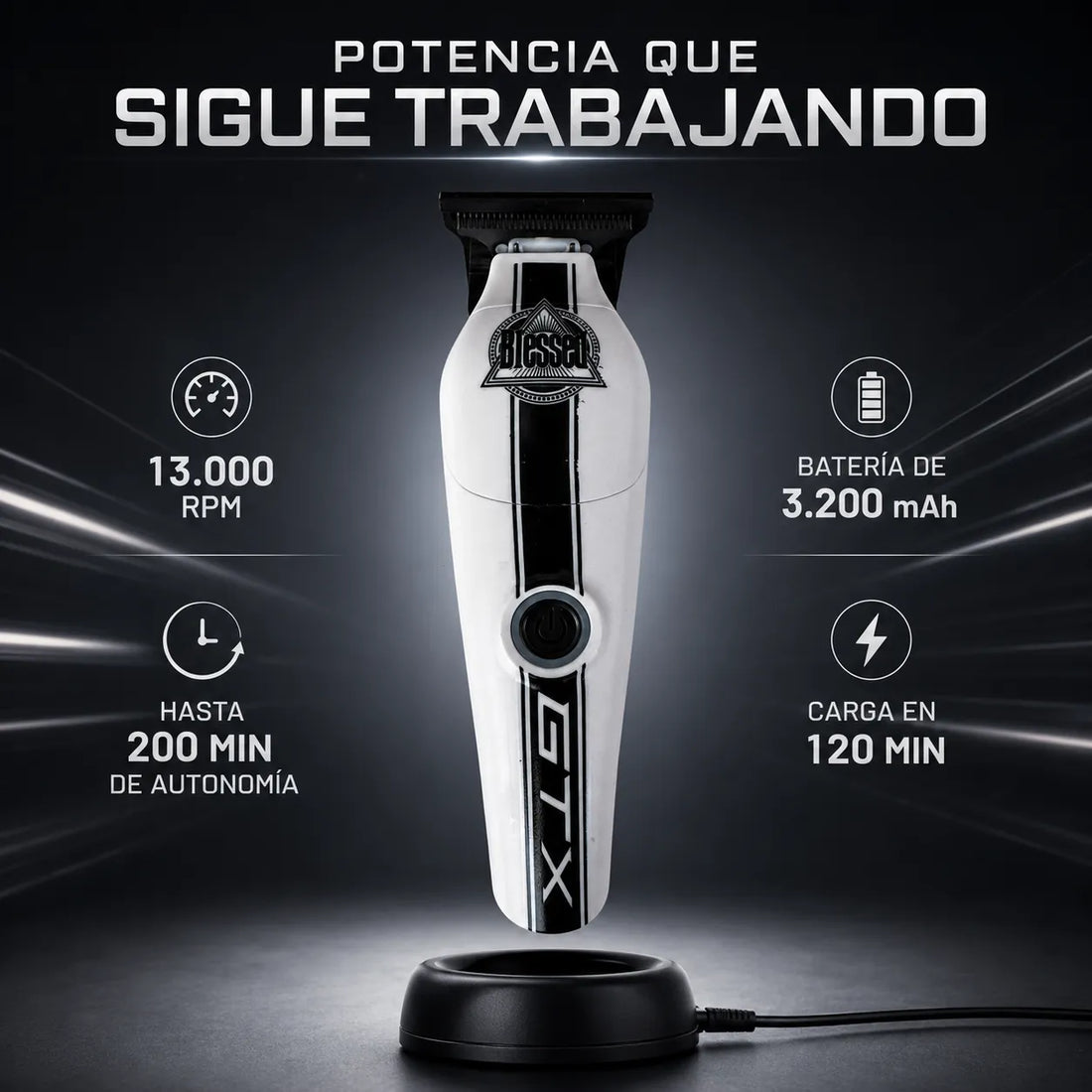 Blessed – Máquina de Retoque para Barbería GTX Trimmer 150 mm