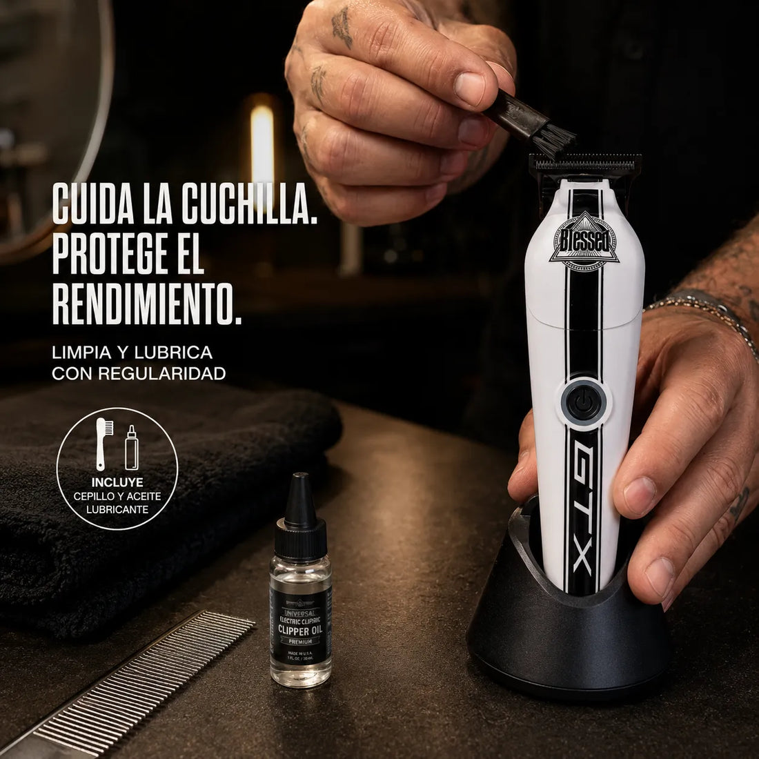 Blessed – Máquina de Retoque para Barbería GTX Trimmer 150 mm