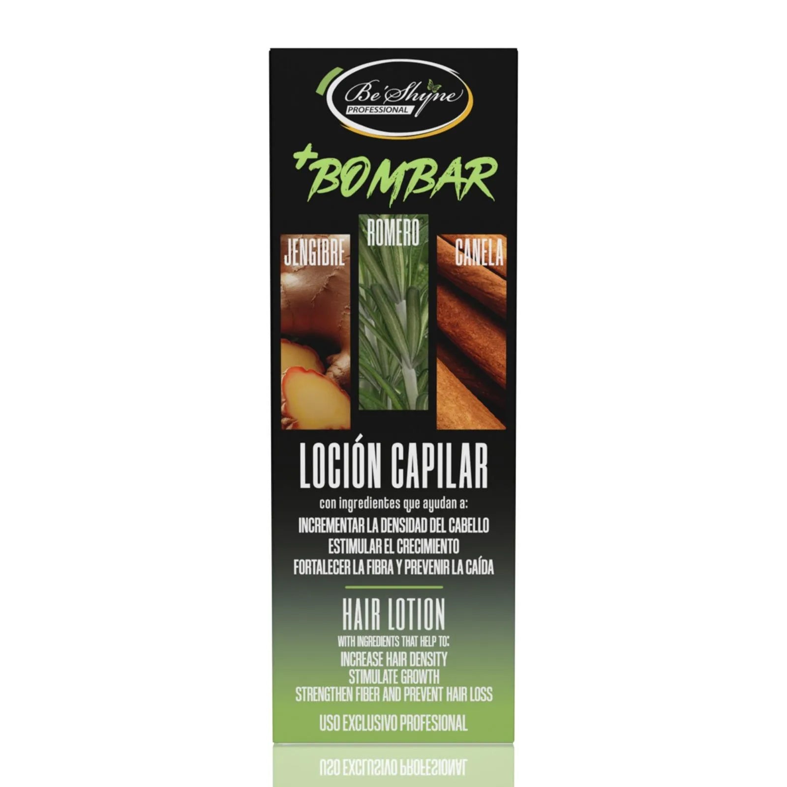 Be'Shyne +Bombar – Loción capilar para cabello con caída 125 ml