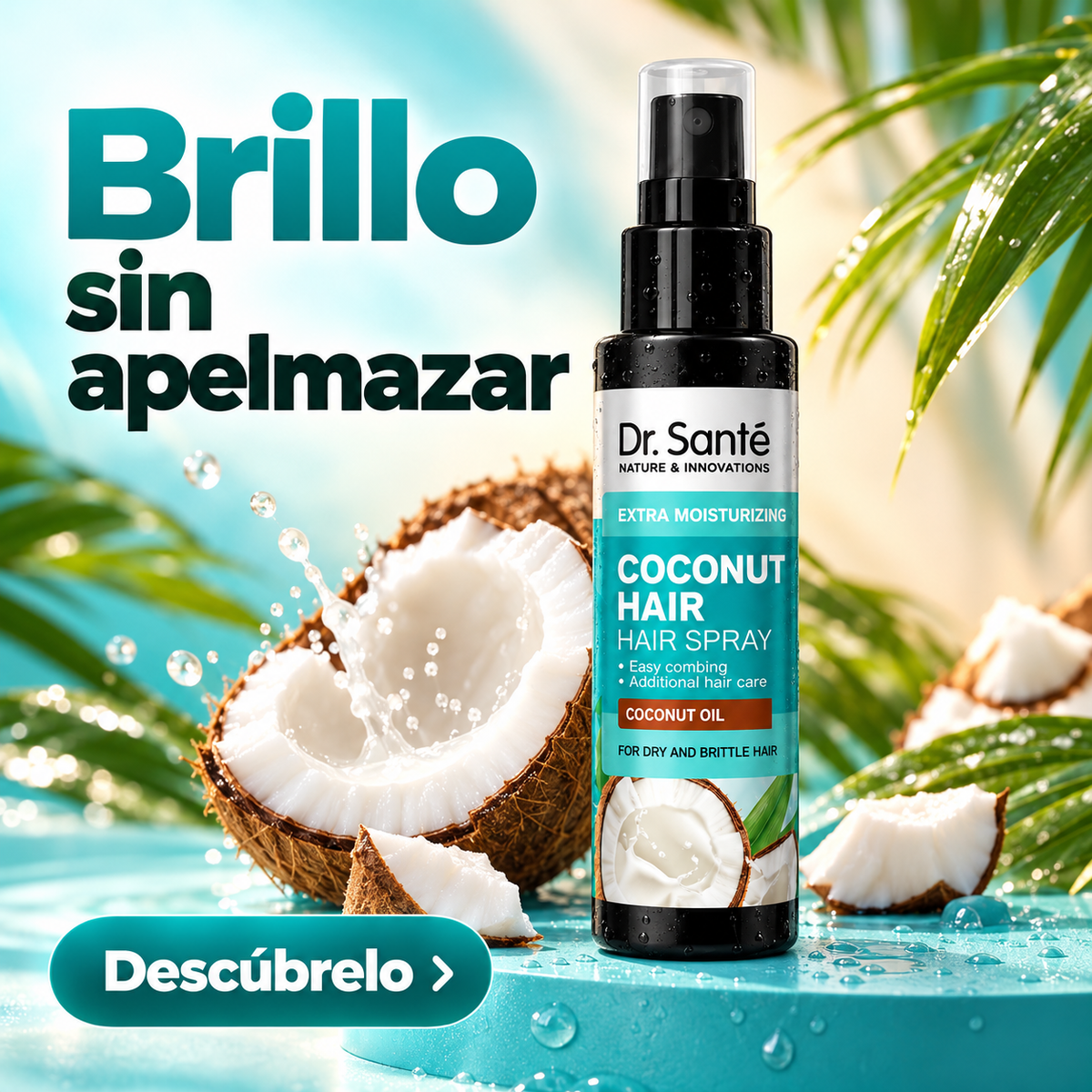 Dr. Santé – Spray capilar hidratante de coco para cabello seco 150 ml