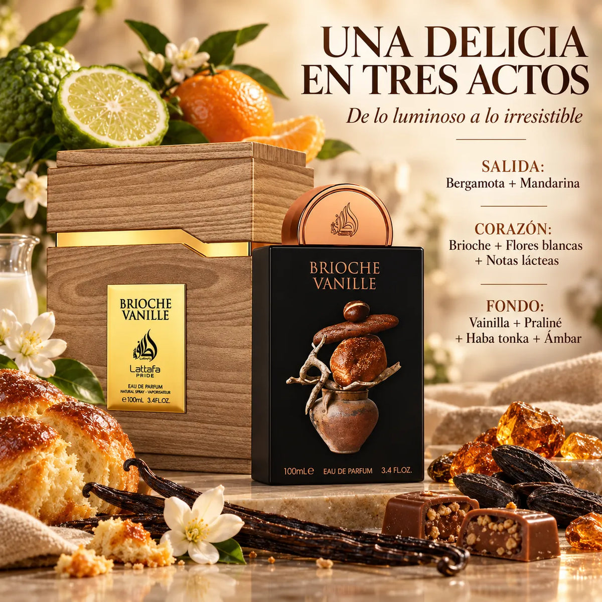 Lattafa Pride – Brioche Vanille Perfume de Vainilla para Mujer 100ml