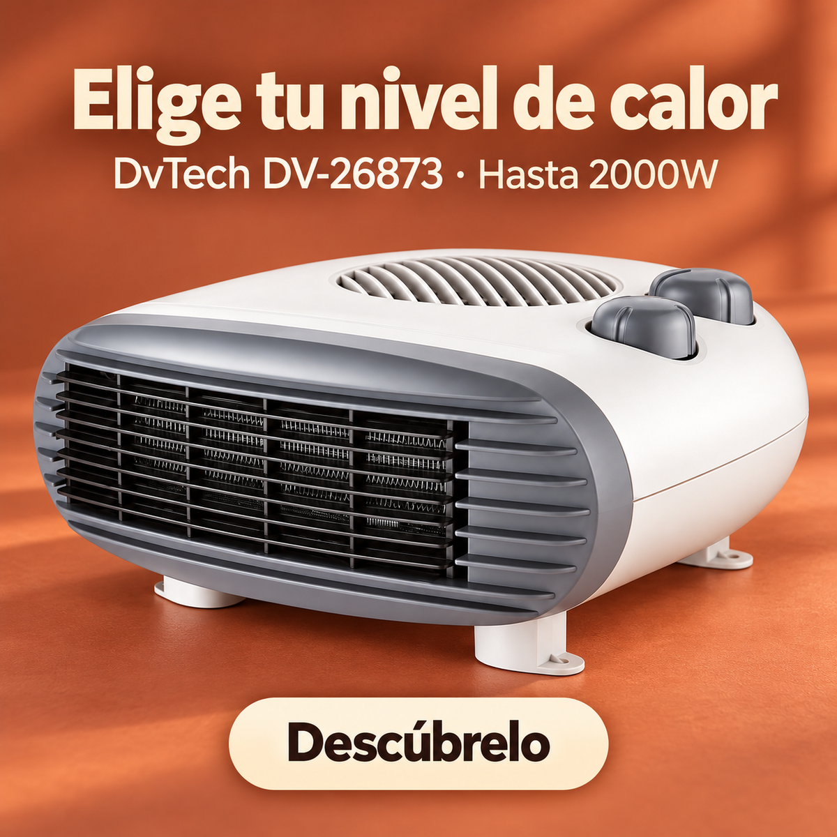 DvTech – Calefactor termoventilador horizontal 2000W DV-26873