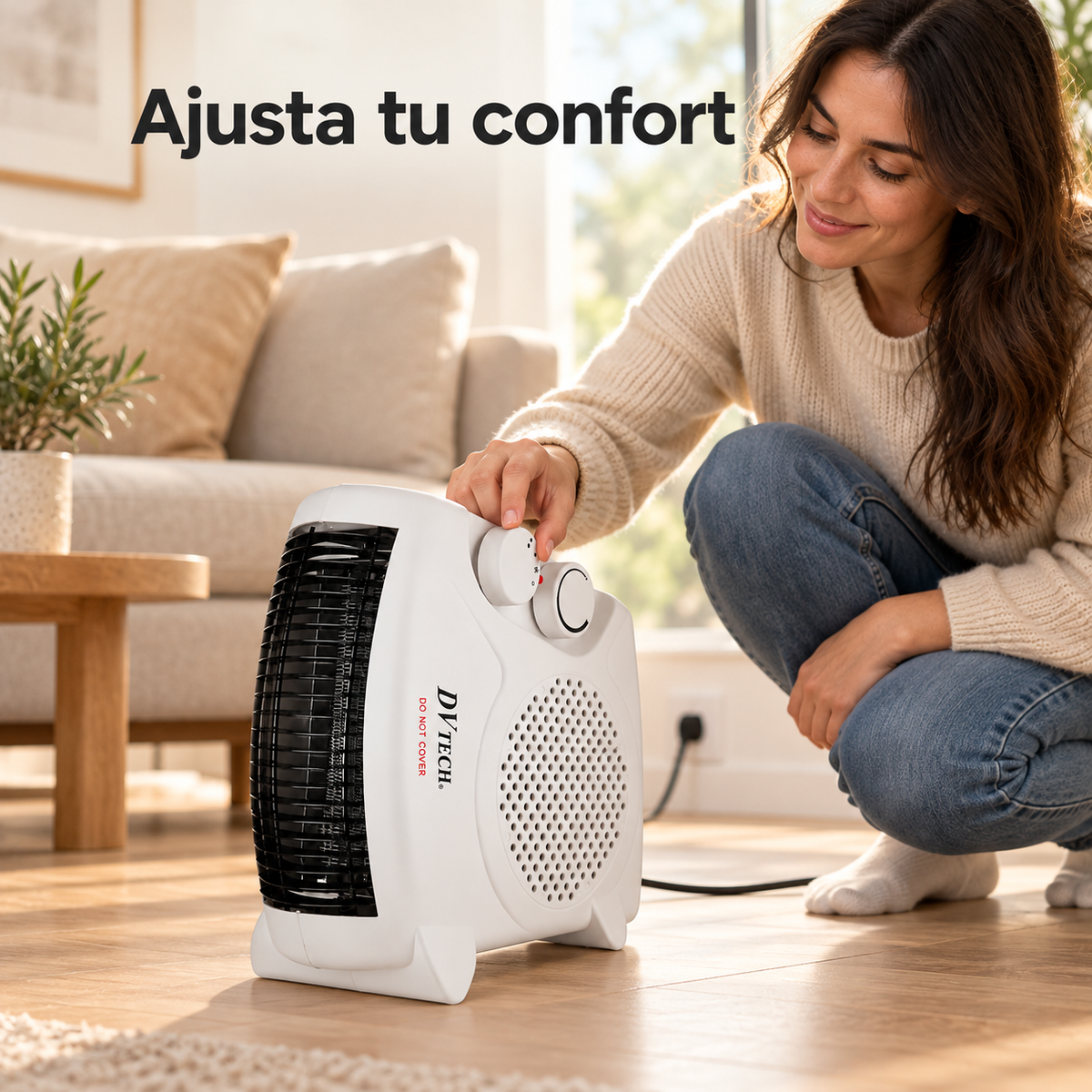 Dvtech – Calefactor termoventilador eléctrico vertical 2000W DV26876