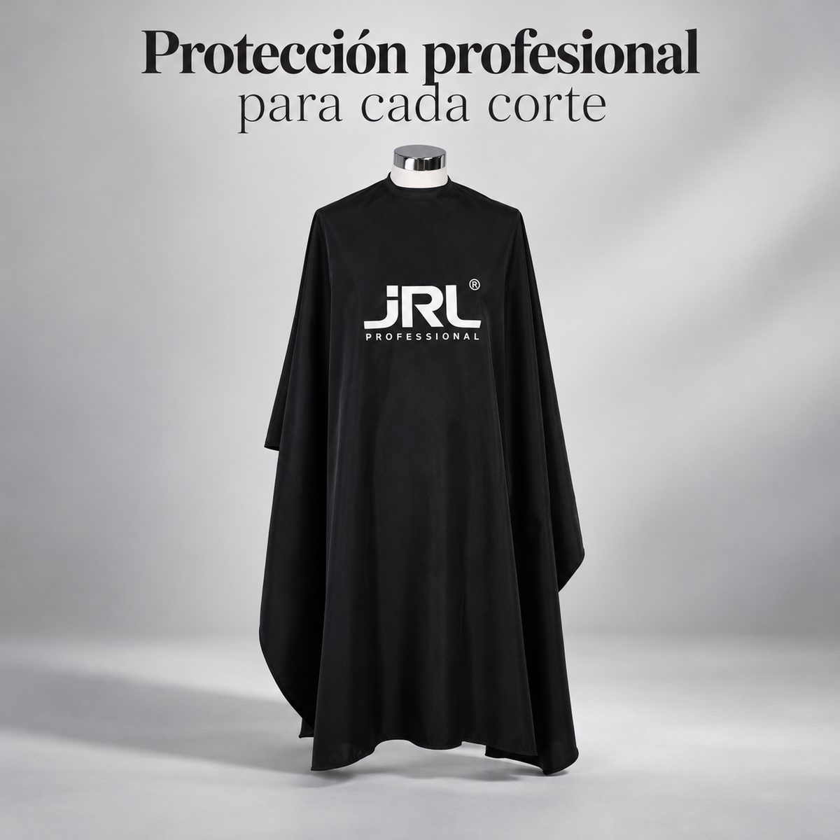 JRL – Capa de Corte Profesional Negra Resistente al Agua 144 × 142 cm