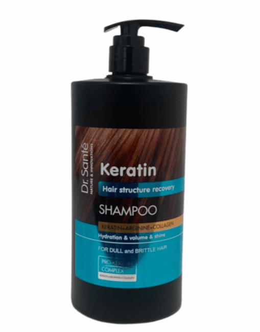 CHAMPU KERATINA HIDRATANTE Y REGENRADOR KERTAIN SHAMPOO DR SANTE 1.000 ML