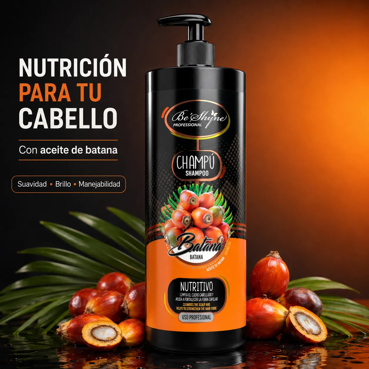 Be'Shyne – Champú Nutritivo para Cabello Seco y Dañado 1000ml