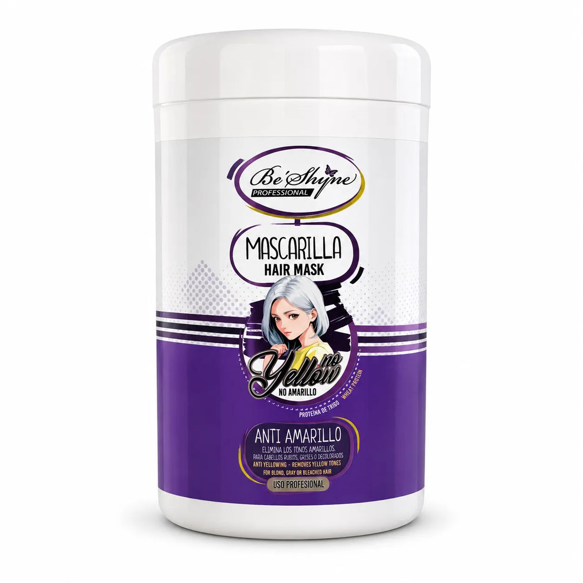 Be´Shyne® – Mascarilla Antiamarillo con Proteína de Trigo para Cabello Rubio 1kg