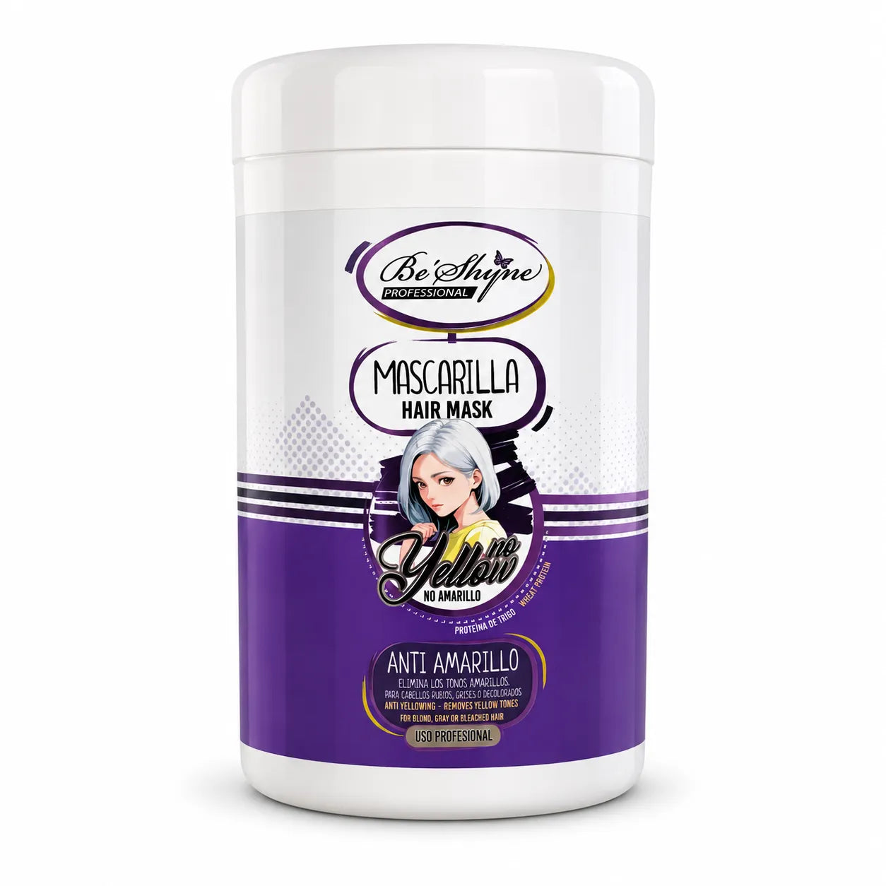Be´Shyne® – Anti-Yellow Mask with Wheat Protein for Blonde Hair 1kg