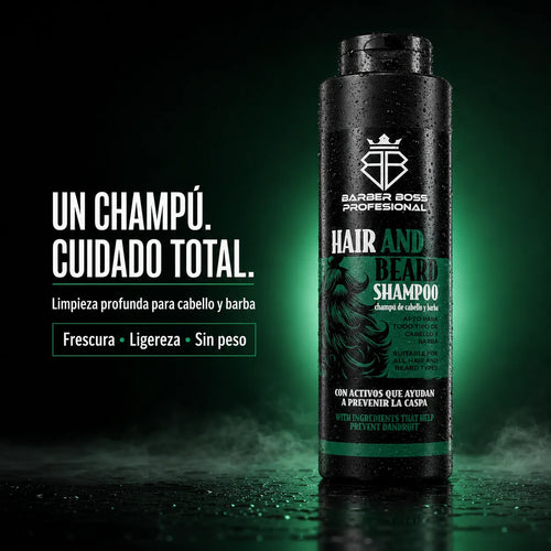 Barber Boss – Shampoo for Hair and Beard with Freshness and Lightness 500ml