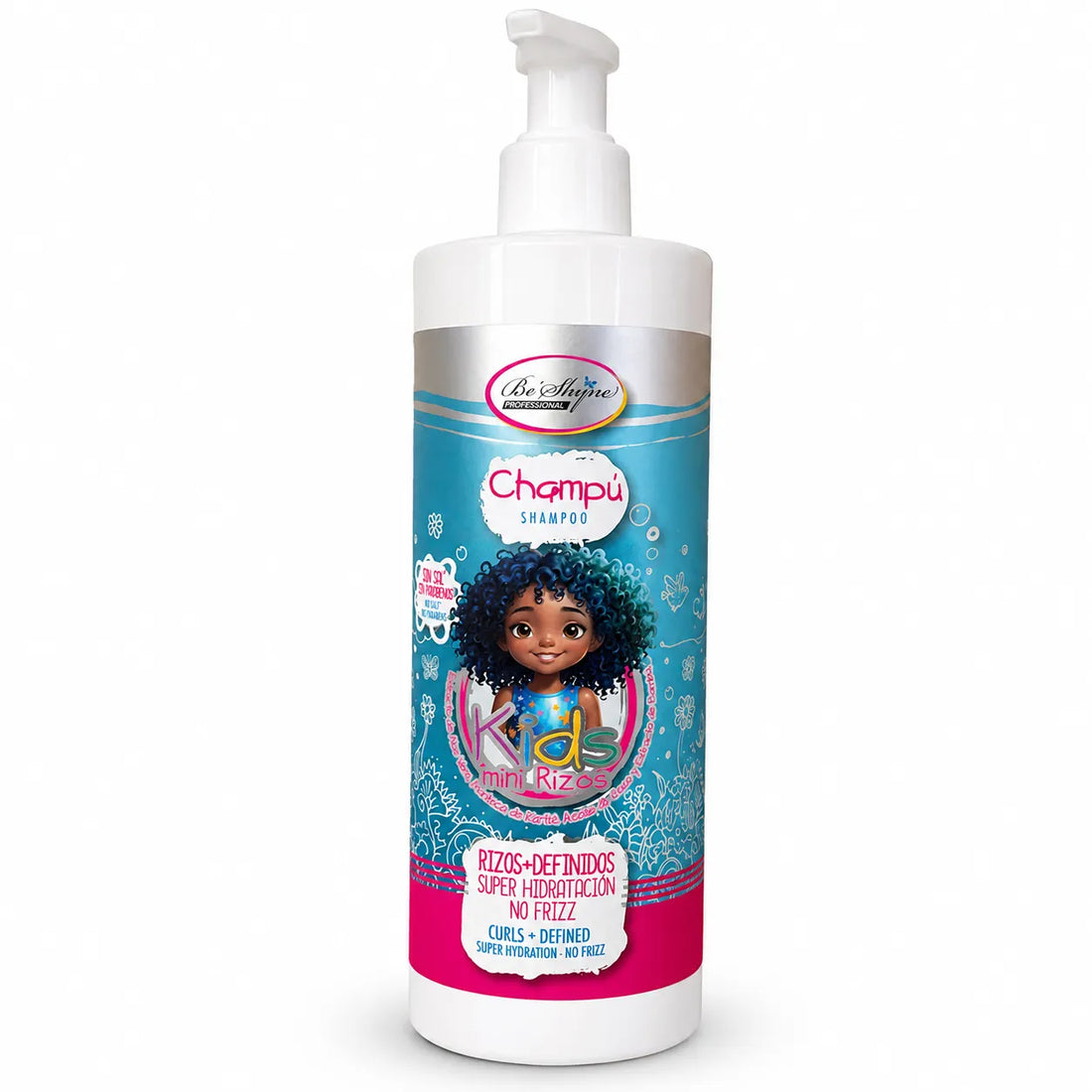 Be'Shyne – Champú Kids para Rizos Infantiles Hidratante y Antiencrespamiento 500 ml