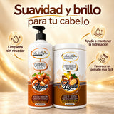 Be'Shyne – Pack de Champú y Mascarilla para Cabello Seco con Argán 2 x 1000 ml