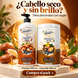 Be'Shyne – Pack de Champú y Mascarilla para Cabello Seco con Argán 2 x 1000 ml